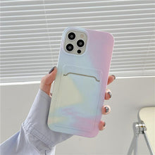 Load image into Gallery viewer, Marble Card Holder Flower Leopard Print Phone Case For iPhone 11 12 13 Pro Max Wallet Soft Silicone Cover Silicone Grey White Shiny Slim Soft Scratch Resistant Case
