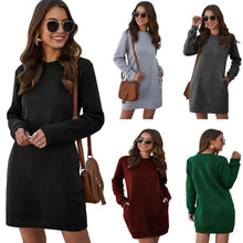 Load image into Gallery viewer, Marble Knit Mini Sweatshirt Dress
