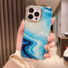Load image into Gallery viewer, Marble Pattern Slim Shockproof Protective Soft Design for Girls Women Cute Case Cover For iPhone 13 Pro Max Glitter Marble Phone Case For iPhone 12 11 Pro Max XS Max XR Shockproof Cover
