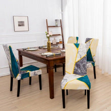 Load image into Gallery viewer, Marble Printed Stretch Chair Cover For Dining Room Office Banquet Chair Protector Elastic Material Armchair Cover  Chair Cover Chair Slipcover Marble Background Texture Parson Chair
