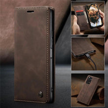 Load image into Gallery viewer, Matte Leather Case for Xiaomi Mi 9T CC9 10T 11T 12T Pro Lite 5G Redmi Note 8 9s 10 11 11S Pro Wallet Flip Cover Poco F3 M3 Pro  Women with Card Holder Kickstand Magnetic Leather Flip Case
