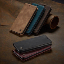 Load image into Gallery viewer, Matte Leather Case for Xiaomi Mi 9T CC9 10T 11T 12T Pro Lite 5G Redmi Note 8 9s 10 11 11S Pro Wallet Flip Cover Poco F3 M3 Pro  Women with Card Holder Kickstand Magnetic Leather Flip Case
