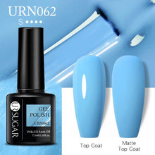 Load image into Gallery viewer, Matte Pink Blue Gel Nail Polish Semi Permanent LED Nail Art Design Elegant Warm Colors For Womens
