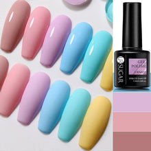 Load image into Gallery viewer, Matte Pink Blue Gel Nail Polish Semi Permanent LED Nail Art Design Elegant Warm Colors For Womens
