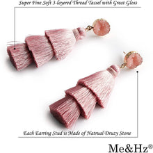 Load image into Gallery viewer, Me&amp;Hz Colorful Layered Tassel Earrings
