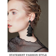 Load image into Gallery viewer, Me&amp;Hz Colorful Layered Tassel Earrings
