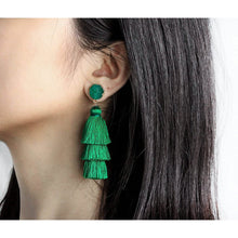 Load image into Gallery viewer, Me&amp;Hz Colorful Layered Tassel Earrings
