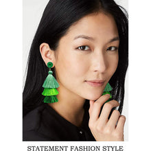 Load image into Gallery viewer, Me&amp;Hz Colorful Layered Tassel Earrings

