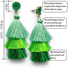 Load image into Gallery viewer, Me&amp;Hz Colorful Layered Tassel Earrings
