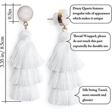 Load image into Gallery viewer, Me&amp;Hz Colorful Layered Tassel Earrings
