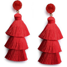Load image into Gallery viewer, Me&amp;Hz Colorful Layered Tassel Earrings
