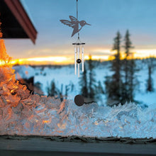 Load image into Gallery viewer, Memorial Butterfly Wind Chimes Angel  Wings Flying Bird Wind Chimes Garden Art Wings Wind Chime Patio Hummingbird Wind Chime Garden Hanging Decoration Outdoor Large Chimes For Patio  Porch Yard Black
