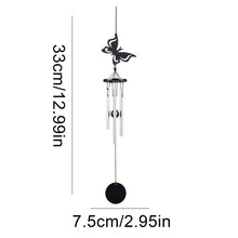 Load image into Gallery viewer, Memorial Butterfly Wind Chimes Angel  Wings Flying Bird Wind Chimes Garden Art Wings Wind Chime Patio Hummingbird Wind Chime Garden Hanging Decoration Outdoor Large Chimes For Patio  Porch Yard Black

