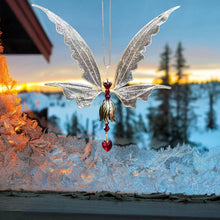Load image into Gallery viewer, Memorial Butterfly Wind Chimes Angel  Wings Flying Bird Wind Chimes Garden Art Wings Wind Chime Patio Hummingbird Wind Chime Garden Hanging Decoration Outdoor Large Chimes For Patio  Porch Yard Black
