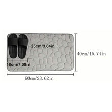 Load image into Gallery viewer, Memory Foam Bath Rug with Cobblestone Embossment

