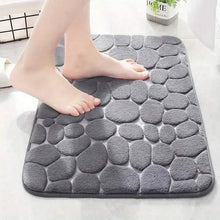 Load image into Gallery viewer, Memory Foam Bath Rug with Cobblestone Embossment

