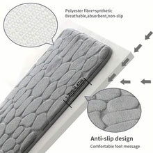 Load image into Gallery viewer, Memory Foam Bath Rug with Cobblestone Embossment
