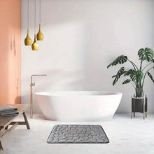 Load image into Gallery viewer, Memory Foam Bath Rug with Cobblestone Embossment
