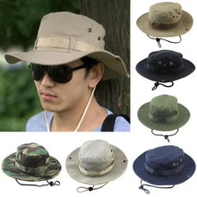 Load image into Gallery viewer, Men Adjustable Sun Hats Camouflage Tactical Cap Camo Men Outdoor Caps Sports Summer UV Protection One Size Fishing Hat Hiking Hunting Hats
