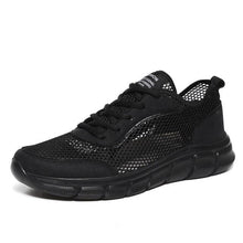 Load image into Gallery viewer, Men Casual Black Sneakers Fashion Light Breathable Summer Outdoor Beach Mesh Gym Running Sneakers Men Breathable Mesh Ultra Comfortable Athletic Fashion Jogging Sneaker
