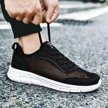 Load image into Gallery viewer, Men Casual Black Sneakers Fashion Light Breathable Summer Outdoor Beach Mesh Gym Running Sneakers Men Breathable Mesh Ultra Comfortable Athletic Fashion Jogging Sneaker

