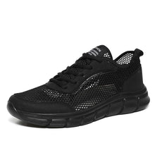 Load image into Gallery viewer, Men Casual Black Sneakers Fashion Light Breathable Summer Outdoor Beach Mesh Gym Running Sneakers Men Breathable Mesh Ultra Comfortable Athletic Fashion Jogging Sneaker
