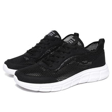 Load image into Gallery viewer, Men Casual Black Sneakers Fashion Light Breathable Summer Outdoor Beach Mesh Gym Running Sneakers Men Breathable Mesh Ultra Comfortable Athletic Fashion Jogging Sneaker
