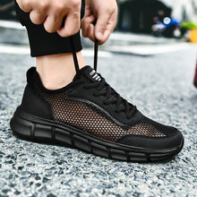 Load image into Gallery viewer, Men Casual Black Sneakers Fashion Light Breathable Summer Outdoor Beach Mesh Gym Running Sneakers Men Breathable Mesh Ultra Comfortable Athletic Fashion Jogging Sneaker
