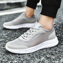 Load image into Gallery viewer, Men Casual Black Sneakers Fashion Light Breathable Summer Outdoor Beach Mesh Gym Running Sneakers Men Breathable Mesh Ultra Comfortable Athletic Fashion Jogging Sneaker
