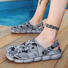 Load image into Gallery viewer, Men Causal Summer Sandals Garden Clogs Soft Memory Hospital Shoes Men Slip On Beach Water Sandals Anti-Skid Water Shoes Summer Garden Camouflage Men Walking Clogs
