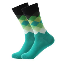 Load image into Gallery viewer, Men Cotton Socks Gradient Color Summer Style Long Wedding Sock Men  Knee High Business Socks Man Socks Men's Ladies Novelty Bright Colorful Patterned Cotton Socks
