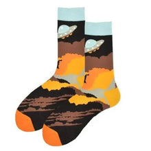 Load image into Gallery viewer, Men Cotton Socks Gradient Color Summer Style Long Wedding Sock Men  Knee High Business Socks Man Socks Men's Ladies Novelty Bright Colorful Patterned Cotton Socks
