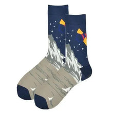 Load image into Gallery viewer, Men Cotton Socks Gradient Color Summer Style Long Wedding Sock Men  Knee High Business Socks Man Socks Men's Ladies Novelty Bright Colorful Patterned Cotton Socks
