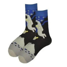 Load image into Gallery viewer, Men Cotton Socks Gradient Color Summer Style Long Wedding Sock Men  Knee High Business Socks Man Socks Men's Ladies Novelty Bright Colorful Patterned Cotton Socks
