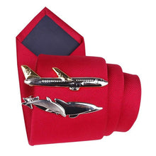 Load image into Gallery viewer, Men Elegant Tie Clips Clasp Men's Tie Clip Tie Bar Wedding Party Pin Jewelry Clip Men's Gift Dolphin Airplane Shaped Tie Bar Wedding Party Jewelry Tie Clip
