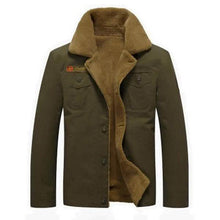 Load image into Gallery viewer, Men Fur Collar Army Tactical Jacket
