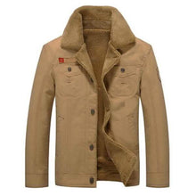 Load image into Gallery viewer, Men Fur Collar Army Tactical Jacket

