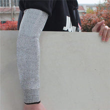 Load image into Gallery viewer, Men Grey Arm Sleeve Resistant Work Protection Fingerless Arm Sleeve Cover Arm Sleeves For Men And Women UV Protection Cooling Arm Sleeves Arm Guards With Thumb Slot
