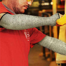 Load image into Gallery viewer, Men Grey Arm Sleeve Resistant Work Protection Fingerless Arm Sleeve Cover Arm Sleeves For Men And Women UV Protection Cooling Arm Sleeves Arm Guards With Thumb Slot
