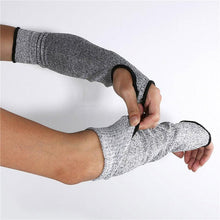 Load image into Gallery viewer, Men Grey Arm Sleeve Resistant Work Protection Fingerless Arm Sleeve Cover Arm Sleeves For Men And Women UV Protection Cooling Arm Sleeves Arm Guards With Thumb Slot
