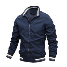 Load image into Gallery viewer, Men Lightweight Fashion Jacket Men New Casual Windbreaker Jacket Coats Windbreaker Jackets For Men Spring Autumn Casual Outdoor Waterproof Elegant Blue Slim Jackets
