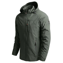 Load image into Gallery viewer, Men Outdoor Hiking Jackets Waterproof Hooded Windbreaker Coat Vintage New Fashion Design Hooded Lightweight Jacket For Men Autumn New Casual Jacket Tactical Men Jackets 5XL
