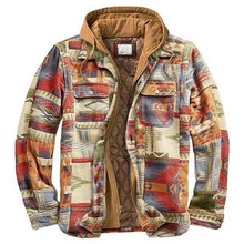 Load image into Gallery viewer, Men's Autumn Winter Jacket Plaid Hooded Long Sleeve Basic Casual Shirt Jackets  Men's Long Sleeve Soft Warm Jacket With Hood Hooded Shirt Jacket Soft Long Sleeve Outdoor Clothes For Men
