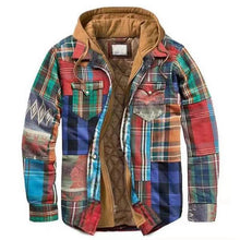 Load image into Gallery viewer, Men's Autumn Winter Jacket Plaid Hooded Long Sleeve Basic Casual Shirt Jackets  Men's Long Sleeve Soft Warm Jacket With Hood Hooded Shirt Jacket Soft Long Sleeve Outdoor Clothes For Men
