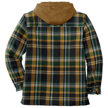 Load image into Gallery viewer, Men's Autumn Winter Jacket Plaid Hooded Long Sleeve Basic Casual Shirt Jackets  Men's Long Sleeve Soft Warm Jacket With Hood Hooded Shirt Jacket Soft Long Sleeve Outdoor Clothes For Men
