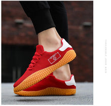 Load image into Gallery viewer, Men's Black Sneakers Mesh Breathable Shoes Male Fashion Black Athletic Footwear Flat Casual Walking Shoes Breathable Casual Shoes Couple Fashion Lace Up Mens Sneakers
