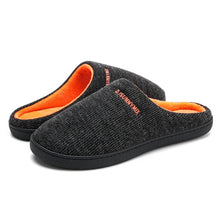 Load image into Gallery viewer, Men's Cotton Fabric Slippers Indoor Non-Slip Home Fur Couple Flat  Men Winter Slipper Cotton Memory Foam Slippers Comfort Knitted Cotton-blend Closed Toe House Indoor Outdoor Shoes
