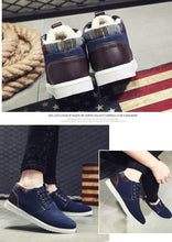 Load image into Gallery viewer, Men's Cotton Snow Boots Winter Plus Velvet Warm Casual Hiking Boots Breathable Slip Resistant Trial Hiking Shoes Mountain Biking Outdoor Work Shoes
