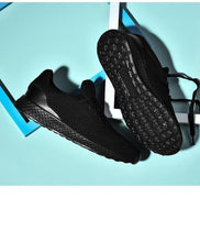 Load image into Gallery viewer, Men's Elegant Soft Sneakers Casual New Breathable Mesh Black Men Shoes Spring High Quality Tenis Shoes Lace Up Athletic Running Tennis Fashion Sneakers Comfortable Design
