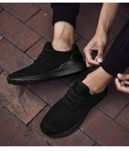 Load image into Gallery viewer, Men's Elegant Soft Sneakers Casual New Breathable Mesh Black Men Shoes Spring High Quality Tenis Shoes Lace Up Athletic Running Tennis Fashion Sneakers Comfortable Design
